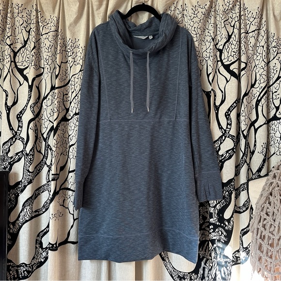 Athleta Gym to Street Sport It Cowl Neck Sweatshirt Dress - Picture 1 of 5